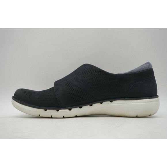 Clarks Artisan Unstructured Black Navy Lace Up Sneakers Shoes Women's 7.5 M - Picture 2 of 10